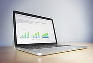 laptop on table